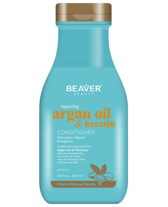 Acondicionador reparador de aceite de argán y queratina Beaver (350 ml)