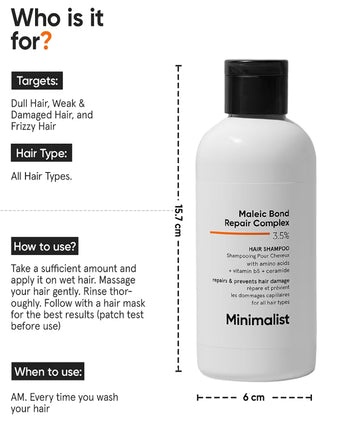 Minimalist Maleic Bond Repair Complex 3.5% shampooing réparateur