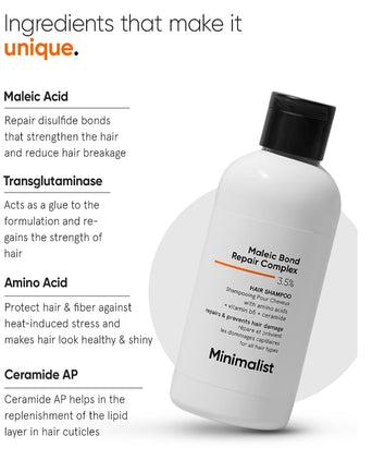 Minimalist Maleic Bond Repair Complex 3.5% shampooing réparateur