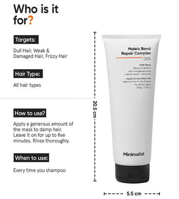 Minimalist Maleic Bond Repair Complex 05% hårmaske