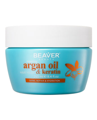 Beaver Argan Oil & Keratin repair hårmaske (250 ml)