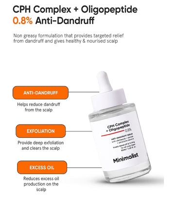 Minimalist CPH Complex + Oligopeptide 0.8% anti-dandruff scalp serum