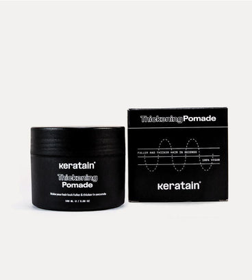 3x Keratain hair fibers + free Keratain pomade – Dark brown (25 gr) - Hair Growth Specialist