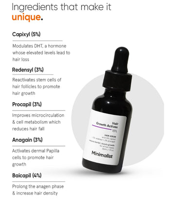 Minimalist Hair Density Serum 18% hårvækstserum (3-pak)