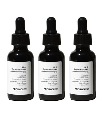 Minimalist Hair Density Serum 18% hårvækstserum (3-pak)