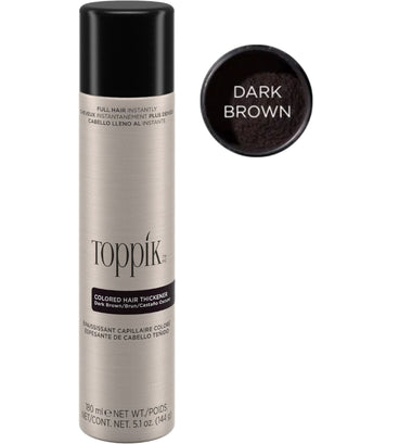 Toppik spray de coloração espessante para cabelo - castanho escuro