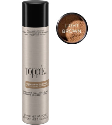 Toppik spray de coloração espessante para cabelo - castanho claro