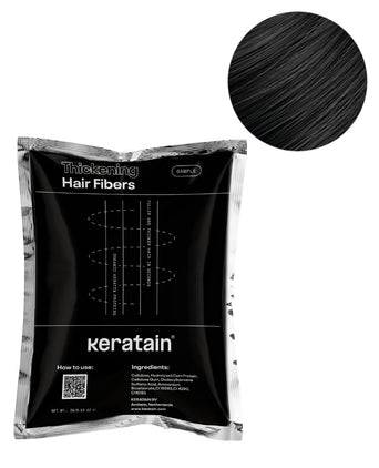 Amostra de fibra capilar Keratain (3 ml) - preto