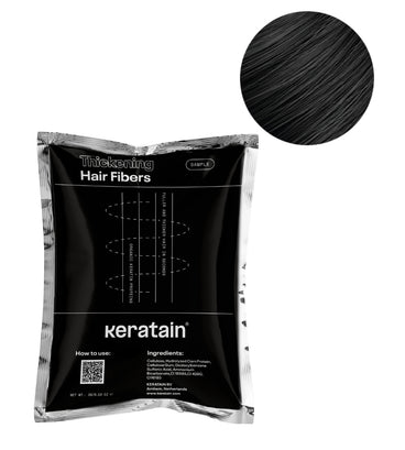 Keratain hair fiber sample (3 ml) - black