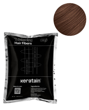 Keratain hair fiber sample (3 ml) - medium brown