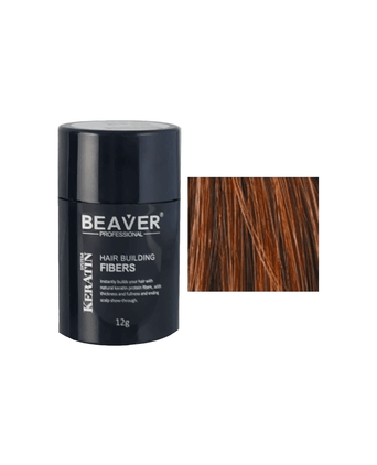 Beaver keratin hair building fibers - Auburn (12 gr) - Hair Growth Specialist