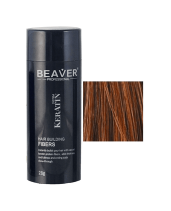 Beaver keratin hair building fibers - Auburn (28 gr) - Hair Growth Specialist