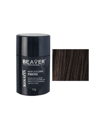 Beaver keratin hair building fibers - Dark brown (12 gr) - Hair Growth Specialist