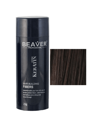 Beaver keratin hair building fibers - Dark brown (28 gr) - Hair Growth Specialist