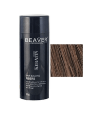 Beaver keratin hair building fibers - Medium brown (28 gr) - Hair Growth Specialist